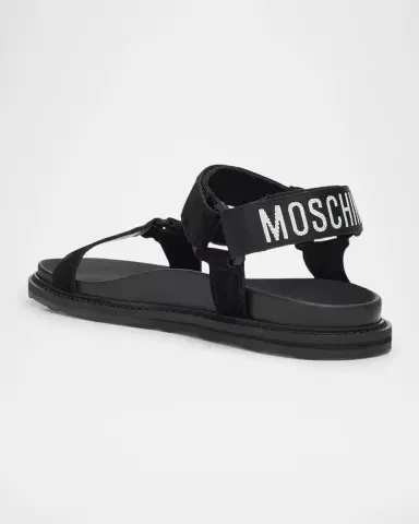 MOSCHINO Men's Leather and Suede Sandals | Thumbnail 3 MOSCHINO Men's Leather and Suede Sandals | Thumbnail 3