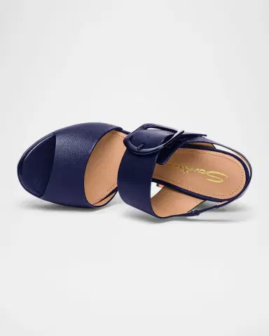 Santoni Bruxel Leather Buckle Platform Sandals | Thumbnail 2 Santoni Bruxel Leather Buckle Platform Sandals | Thumbnail 2