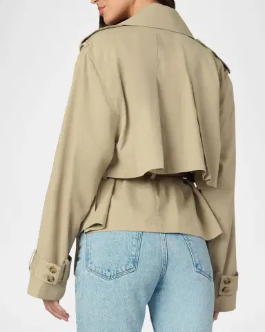 Joe 's Jeans The Liz Cropped Trench Coat | Thumbnail 2 Joe 's Jeans The Liz Cropped Trench Coat | Thumbnail 2