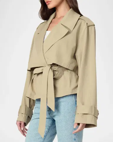 Joe 's Jeans The Liz Cropped Trench Coat | Thumbnail 3 Joe 's Jeans The Liz Cropped Trench Coat | Thumbnail 3