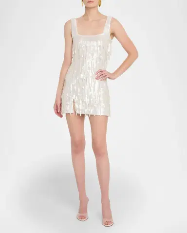 STAUD Le Sable Sequined Fringe Mini Dress | Thumbnail 3 STAUD Le Sable Sequined Fringe Mini Dress | Thumbnail 3