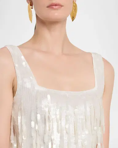 STAUD Le Sable Sequined Fringe Mini Dress | Thumbnail 4 STAUD Le Sable Sequined Fringe Mini Dress | Thumbnail 4
