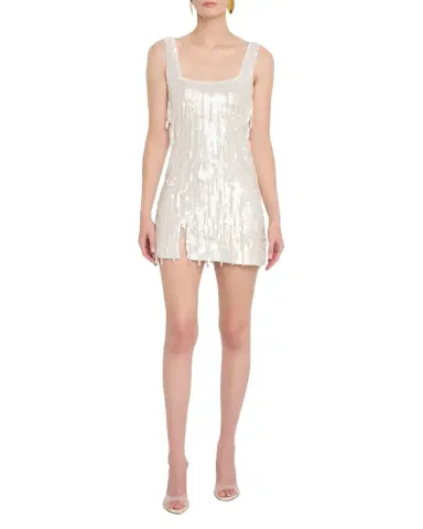 STAUD Le Sable Sequined Fringe Mini Dress | Thumbnail 1 STAUD Le Sable Sequined Fringe Mini Dress | Thumbnail 1