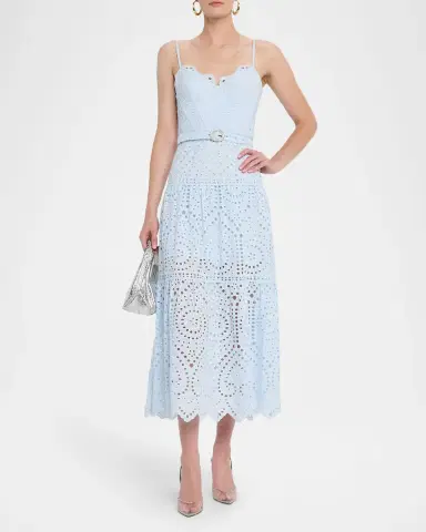 Generation Love Zuria Belted Eyelet Maxi Dress | Thumbnail 3 Generation Love Zuria Belted Eyelet Maxi Dress | Thumbnail 3