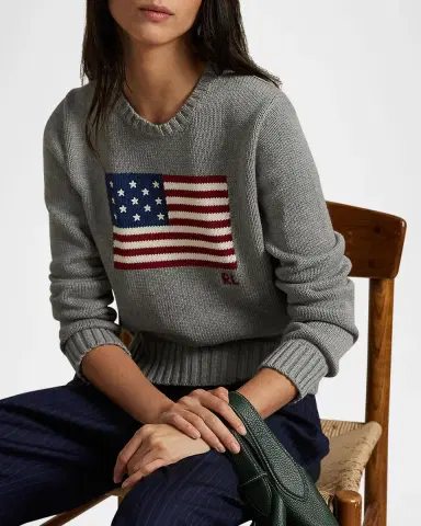 Polo Ralph Lauren Flag Cotton Crewneck Sweater | Thumbnail 5 Polo Ralph Lauren Flag Cotton Crewneck Sweater | Thumbnail 5