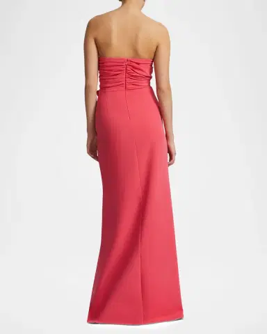 BCBGMAXAZRIA Flower Appliqué Strapless Gown | Thumbnail 2 BCBGMAXAZRIA Flower Appliqué Strapless Gown | Thumbnail 2