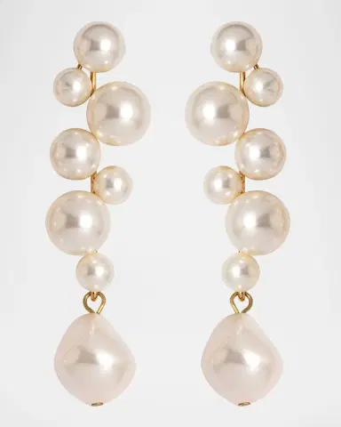 Jennifer Behr Margaritari Earrings with Pearly Crystals | Thumbnail 3 Jennifer Behr Margaritari Earrings with Pearly Crystals | Thumbnail 3