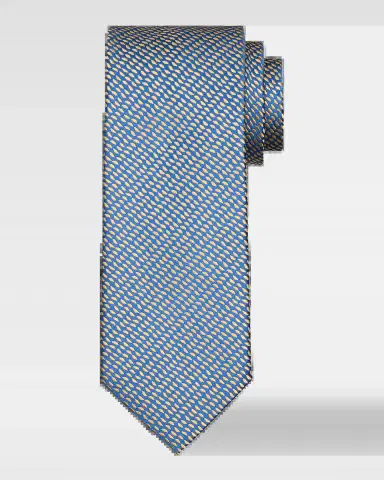 Charvet Men's Mini Triangles Silk Tie | Thumbnail 2 Charvet Men's Mini Triangles Silk Tie | Thumbnail 2