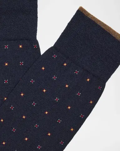 Marcoliani Men's Merino Wool Micro-Woven Crew Socks | Thumbnail 2 Marcoliani Men's Merino Wool Micro-Woven Crew Socks | Thumbnail 2