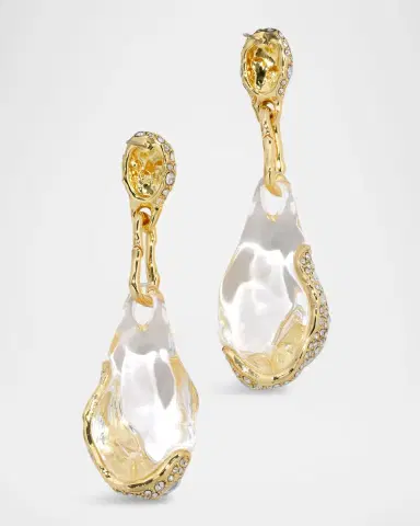 Alexis Bittar Liquid Lucite Crystal Pave Pebble Drop Earrings | Thumbnail 2 Alexis Bittar Liquid Lucite Crystal Pave Pebble Drop Earrings | Thumbnail 2