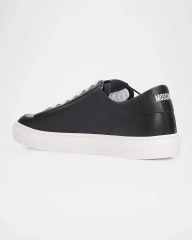MOSCHINO Men's Goose Leather Low-Top Sneakers | Thumbnail 3 MOSCHINO Men's Goose Leather Low-Top Sneakers | Thumbnail 3