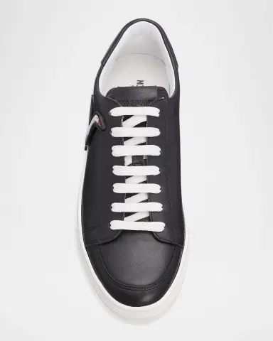 MOSCHINO Men's Goose Leather Low-Top Sneakers | Thumbnail 5 MOSCHINO Men's Goose Leather Low-Top Sneakers | Thumbnail 5