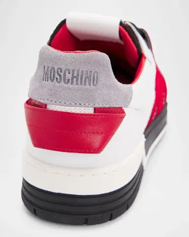 MOSCHINO Men's Calfskin & Suede Sneakers | Thumbnail 2 MOSCHINO Men's Calfskin & Suede Sneakers | Thumbnail 2