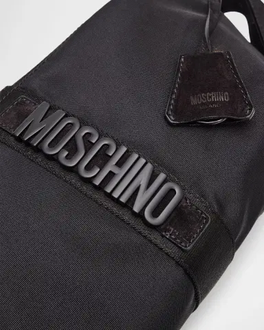 MOSCHINO Men's Canvas Crossbody Bag | Thumbnail 5 MOSCHINO Men's Canvas Crossbody Bag | Thumbnail 5
