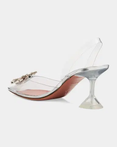 Amina Muaddi Begum Clear Crystal Slingback Pumps | Thumbnail 4 Amina Muaddi Begum Clear Crystal Slingback Pumps | Thumbnail 4