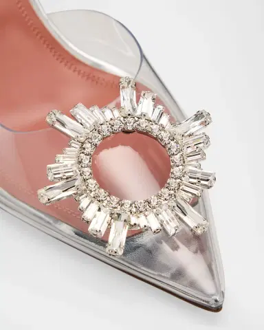 Amina Muaddi Begum Clear Crystal Slingback Pumps | Thumbnail 5 Amina Muaddi Begum Clear Crystal Slingback Pumps | Thumbnail 5