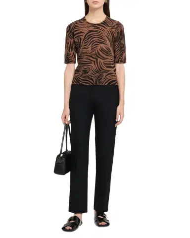 Max Mara Studio Mstago Zebra Cotton Top | Thumbnail 1 Max Mara Studio Mstago Zebra Cotton Top | Thumbnail 1