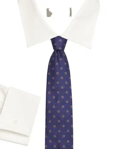 Canali Men's Textured Medium Silk Tie, Blue | Thumbnail 1 Canali Men's Textured Medium Silk Tie, Blue | Thumbnail 1