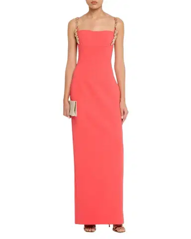 Rachel Gilbert Franca Crystal-Strap Column Gown | Thumbnail 1 Rachel Gilbert Franca Crystal-Strap Column Gown | Thumbnail 1