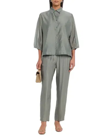 Peserico Semi-Sheer Cotton-Silk Shirt | Thumbnail 1 Peserico Semi-Sheer Cotton-Silk Shirt | Thumbnail 1