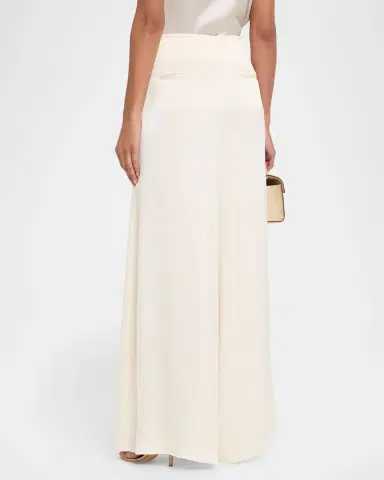 Peserico Wide-Leg Fluid Crepon Satin Pants | Thumbnail 2 Peserico Wide-Leg Fluid Crepon Satin Pants | Thumbnail 2
