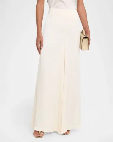 Peserico Wide-Leg Fluid Crepon Satin Pants | Thumbnail 3 Peserico Wide-Leg Fluid Crepon Satin Pants | Thumbnail 3