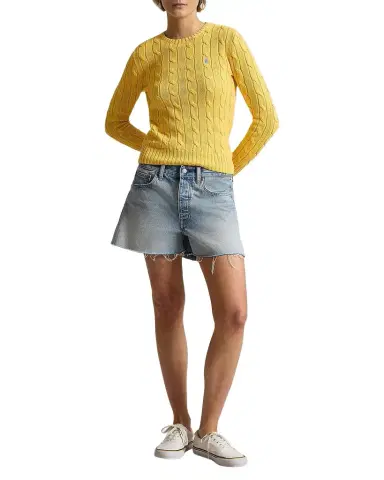 Polo Ralph Lauren Cable-Knit Cotton Crewneck Sweater | Thumbnail 1 Polo Ralph Lauren Cable-Knit Cotton Crewneck Sweater | Thumbnail 1