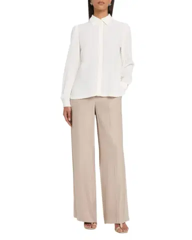 Peserico Wide-Leg Glossy Gabardine Pants | Thumbnail 1 Peserico Wide-Leg Glossy Gabardine Pants | Thumbnail 1