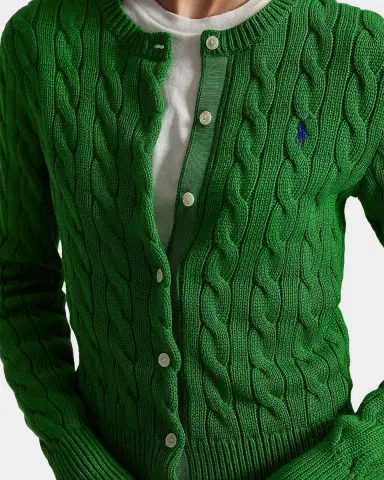 Polo Ralph Lauren Cable-Knit Cotton Crewneck Cardigan | Thumbnail 2 Polo Ralph Lauren Cable-Knit Cotton Crewneck Cardigan | Thumbnail 2