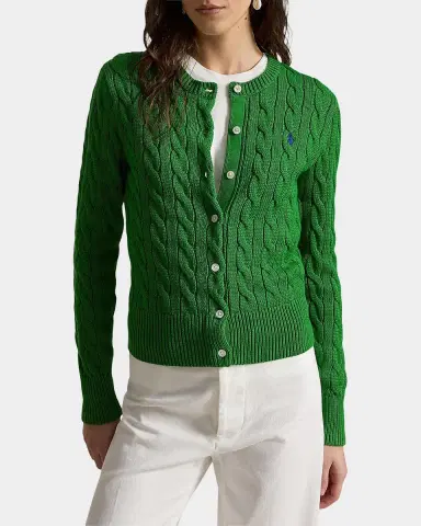 Polo Ralph Lauren Cable-Knit Cotton Crewneck Cardigan | Thumbnail 3 Polo Ralph Lauren Cable-Knit Cotton Crewneck Cardigan | Thumbnail 3