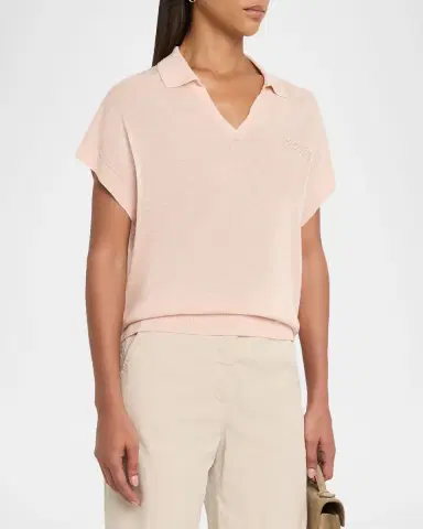 Peserico Tricot Cotton-Linen Polo Sweater | Thumbnail 3 Peserico Tricot Cotton-Linen Polo Sweater | Thumbnail 3