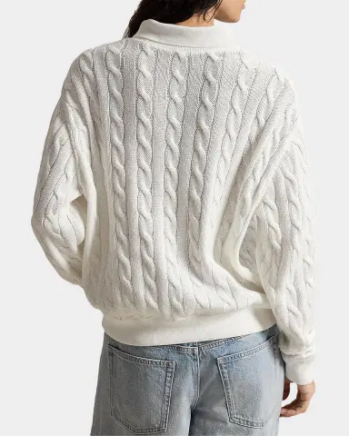 Polo Ralph Lauren Cable-Knit Cotton Polo Sweater | Thumbnail 4 Polo Ralph Lauren Cable-Knit Cotton Polo Sweater | Thumbnail 4
