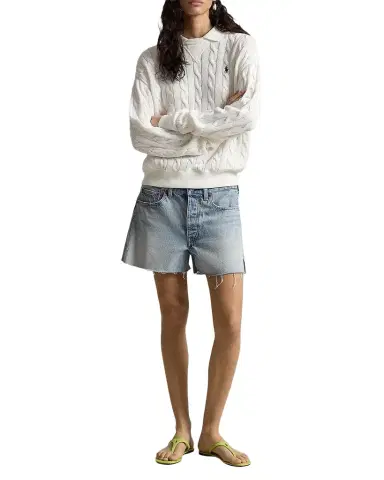 Polo Ralph Lauren Cable-Knit Cotton Polo Sweater | Thumbnail 1 Polo Ralph Lauren Cable-Knit Cotton Polo Sweater | Thumbnail 1