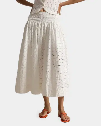 Polo Ralph Lauren Cotton Eyelet Maxi Skirt | Thumbnail 3 Polo Ralph Lauren Cotton Eyelet Maxi Skirt | Thumbnail 3