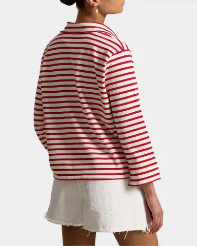 Polo Ralph Lauren Striped Split-Placket Mariner Tee | Thumbnail 2 Polo Ralph Lauren Striped Split-Placket Mariner Tee | Thumbnail 2