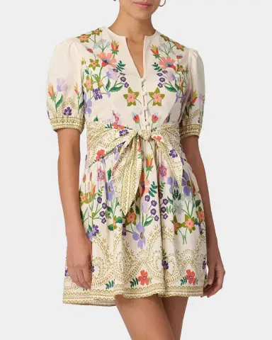 Shoshanna Tinsley Floral-Print Stretch Cotton Mini Dress | Thumbnail 2 Shoshanna Tinsley Floral-Print Stretch Cotton Mini Dress | Thumbnail 2