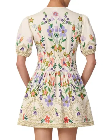 Shoshanna Tinsley Floral-Print Stretch Cotton Mini Dress | Thumbnail 1 Shoshanna Tinsley Floral-Print Stretch Cotton Mini Dress | Thumbnail 1