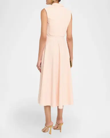 Chiara Boni La Petite Robe Noori Belted Gingham-Print Midi Dress | Thumbnail 2 Chiara Boni La Petite Robe Noori Belted Gingham-Print Midi Dress | Thumbnail 2