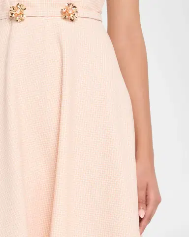 Chiara Boni La Petite Robe Noori Belted Gingham-Print Midi Dress | Thumbnail 4 Chiara Boni La Petite Robe Noori Belted Gingham-Print Midi Dress | Thumbnail 4