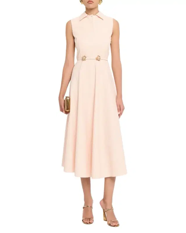Noori Belted Gingham-Print Midi Dress Noori Belted Gingham-Print Midi Dress