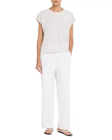 Eileen Fisher Organic Cotton-Linen Straight Pants | Thumbnail 1 Eileen Fisher Organic Cotton-Linen Straight Pants | Thumbnail 1