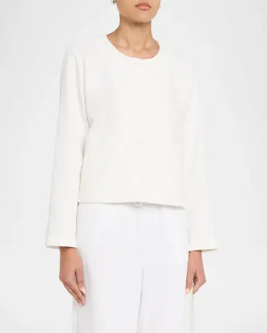 Eileen Fisher Quilted Organic Cotton Jacquard Jacket | Thumbnail 3 Eileen Fisher Quilted Organic Cotton Jacquard Jacket | Thumbnail 3