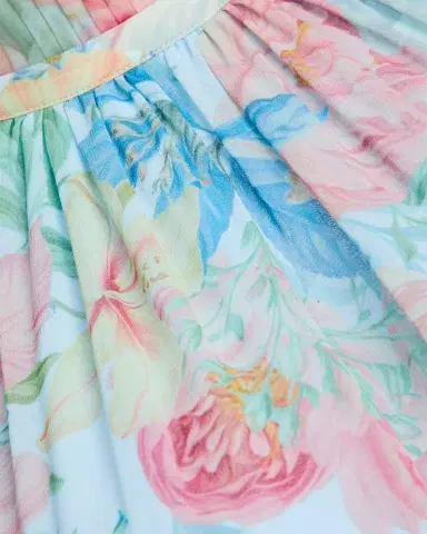 Retrofête Francy Floral Chiffon Halter Dress | Thumbnail 8 Retrofête Francy Floral Chiffon Halter Dress | Thumbnail 8