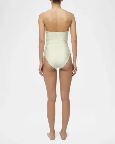 SIMKHAI Lorena Shell Strapless One-Piece Swimsuit | Thumbnail 2 SIMKHAI Lorena Shell Strapless One-Piece Swimsuit | Thumbnail 2
