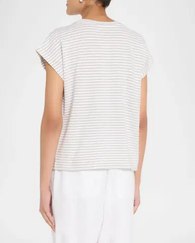 Eileen Fisher Crewneck Striped Organic Cotton Knit Top | Thumbnail 2 Eileen Fisher Crewneck Striped Organic Cotton Knit Top | Thumbnail 2