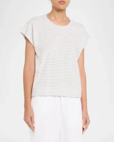 Eileen Fisher Crewneck Striped Organic Cotton Knit Top | Thumbnail 3 Eileen Fisher Crewneck Striped Organic Cotton Knit Top | Thumbnail 3