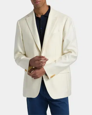 Canali Men's Kei Silk and Cashmere Two-Button Blazer | Thumbnail 3 Canali Men's Kei Silk and Cashmere Two-Button Blazer | Thumbnail 3