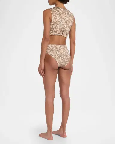 Ramy Brook Dina Leopard-Print High-Waist Bikini Bottoms | Thumbnail 2 Ramy Brook Dina Leopard-Print High-Waist Bikini Bottoms | Thumbnail 2