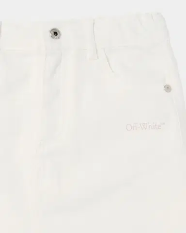 Off-White Girl's Bookish Arrow Denim Shorts, Size | Thumbnail 2 Off-White Girl's Bookish Arrow Denim Shorts, Size | Thumbnail 2