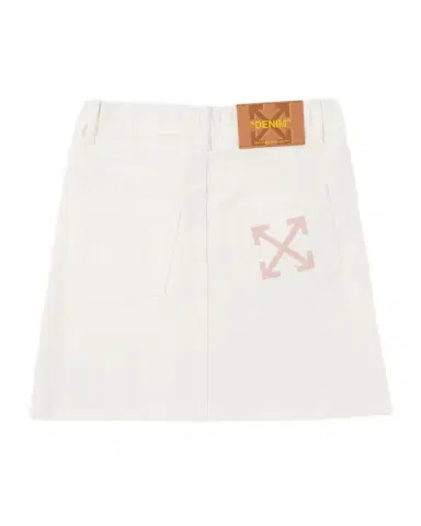 Off-White Girl's Bookish Arrow Denim Shorts, Size | Thumbnail 1 Off-White Girl's Bookish Arrow Denim Shorts, Size | Thumbnail 1